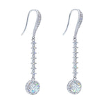 #17475 - Cosmic Drop Fish Hook CZ Earrings Earrings - Dangle Rhinestone Jewelry Corporation