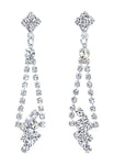 Rhinestone Earrings #10007E - 2" Dangle Earrings - Dangle Rhinestone Jewelry Corporation