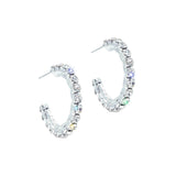 Earrings - Hoop #12155 1" Rhinestone Hoop Earrings