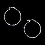 #17387 - Woven Hoop Earring - 1.5" tall Earrings - Hoop Rhinestone Jewelry Corporation