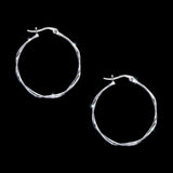 #17387 - Woven Hoop Earring - 1.5" tall Earrings - Hoop Rhinestone Jewelry Corporation