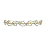 Headbands #16843G - Romance in the Hair Headband - Gold Plated