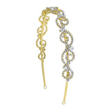 #16843G - Romance in the Hair Headband - Gold Plated Headbands Rhinestone Jewelry Corporation