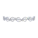 Headbands #16843S - Romance in the Hair Headband - Silver Plated