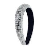 #17395 - Rhinestone Velour Headband - 1.25" Wide (Limited Supply) Headbands Rhinestone Jewelry Corporation