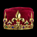 King's Crown #17360-Red Men's Crowns and Scepters Rhinestone Jewelry Corporation