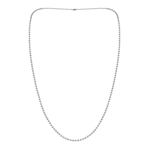#17431S - Silver Bead Link Chain (Limited Supply) Necklace Sets - Low price Rhinestone Jewelry Corporation