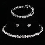 #17550 Chunky Flexible Necklace, Bracelet and Earring Set Necklace Sets - Low price Rhinestone Jewelry Corporation