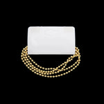 Pearl Neck & Ears #17431G - Gold Bead Link Chain