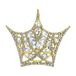 Pins - Pageant & Crown #17515G - Noble Beauty Crown Pin - Gold
