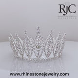 Rivoli Burst Crown - 3.5" - Full 360 degree view - Rhinestone Crown from Rhinestone Jewelry Corporation
