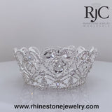 Pageant Spectacular Crown -Heart Abundance Fixed Crown 3" Tall - 360 degree view