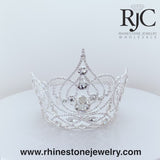 Wholesale Pageant Crown #17641 - Radiant Beauty 7.5" Tall Adjustable Crown - 3660 degree view