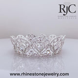 The Eden Full Round Crown - 2" Tall - Crystal Crown by Rhinestone Jewelry Corporation - Full 360 degree view