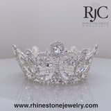 The "Eloise" Fixed Crown 3.25" Tall Crystal Crown by RJC - 360 degree view