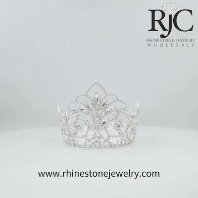 #17440 - Island Princess Bucket Crown - 3.5" Tall and 4.25" Diameter Tiaras up to 4 Rhinestone Jewelry Corporation