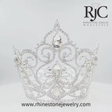 #17438 - Fairy Tale Princess Tiara Bucket Crown - 7" Tall x 6.5" Diameter Tiaras & Crowns over 6" Rhinestone Jewelry Corporation