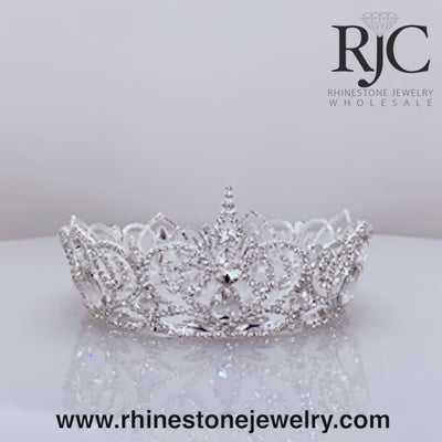 Pageant Crown Wholesale Radiant Beauty Fixed Crown 2.75" Tall - 360 degree view