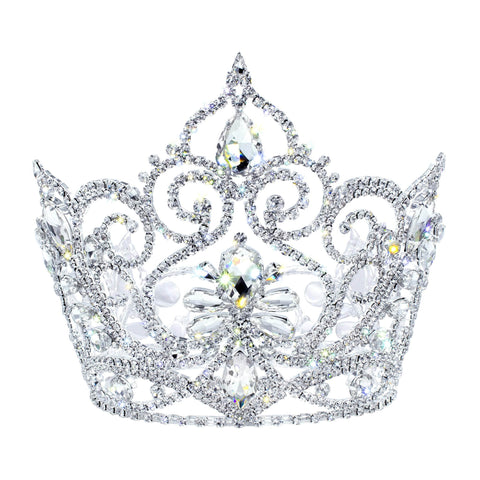 Tiaras & Crowns over 6" #17438 - Fairy Tale Princess Tiara Bucket Crown - 7" Tall x 6.5" Diameter