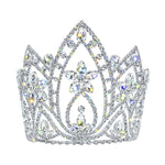 #16658 Pear Blossom Tiara with Combs 6" Tiaras & Crowns up to 6" Rhinestone Jewelry Corporation