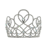 Tiaras & Crowns up to 6" #17539 - Interlocking Hearts Tiara with Combs - 4.5"