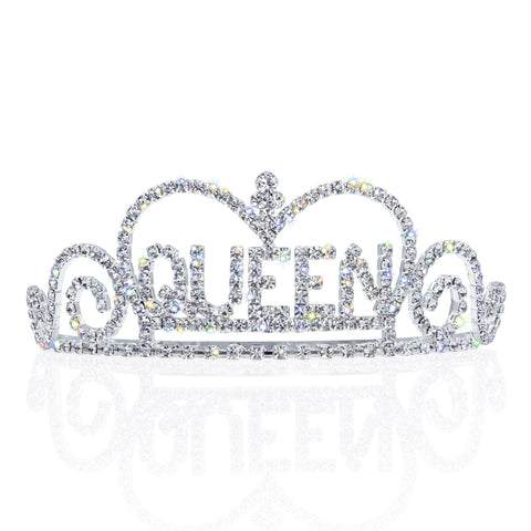 #13397 - Queen Tiara Tiaras up to 2" Rhinestone Jewelry Corporation