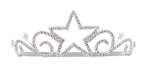 #16367 Festive Star Tiara with Combs - 1.75" Tiaras up to 2" Rhinestone Jewelry Corporation