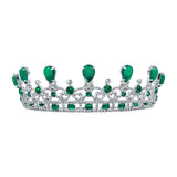 Tiaras up to 3" #17493- Emerald Majesty Tiara 2" Silver - Princess Victoria Crown Replica