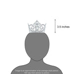 #17437 - Fairy Tale Princess Tiara Bucket Crown - 3.5" Tall x 4.75" Diameter Tiaras up to 4" Rhinestone Jewelry Corporation