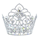 #17441 - Island Princess Bucket Crown - 7" Tall and 6" Diameter Tiaras & Crowns over 6" Rhinestone Jewelry Corporation