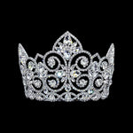 Tiaras up to 5 #17381 - Swirl Point Tiara with Combs - 4.5"