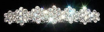 #11649 Twisted Snowflake Barrette Barrettes Rhinestone Jewelry Corporation