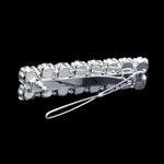 #12157 2 Row Jumbo Stone Barrette Barrettes Rhinestone Jewelry Corporation