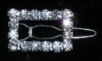 #14360 Rhinestone Rectangle Barrettes (Limited Supply)