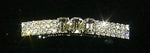 3 Row Rhinestone and Octagon Crystal Barrette - #6446 Barrettes Rhinestone Jewelry Corporation