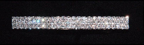 3 Row Rhinestone Barrette - #3087 Barrettes Rhinestone Jewelry Corporation