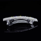 4 Row Rhinestone Barrette - #13939 - Extra Large Barrettes Rhinestone Jewelry Corporation