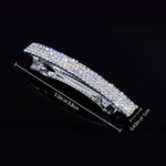 4 Row Rhinestone Barrette - #13939 - Extra Large Barrettes Rhinestone Jewelry Corporation