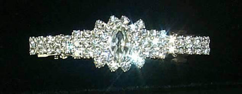 Exploding Marquis Rhinestone Barrette - #6438 Barrettes Rhinestone Jewelry Corporation