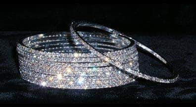 15094 Single Thin Rhinestone Bangle