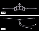 #16823 - CZ Studded Adjustable Crown Bracelet Bracelets Rhinestone Jewelry Corporation