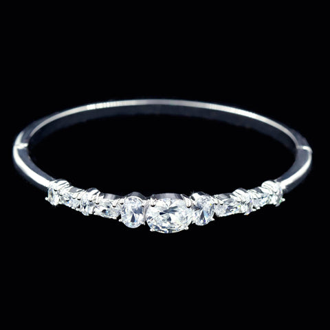 Bracelets #17187 - Graduated CZ Cuff Bracelet