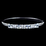 #17188 - Alternating Baguette and Square Cut CZ Cuff Bracelet Bracelets Rhinestone Jewelry Corporation