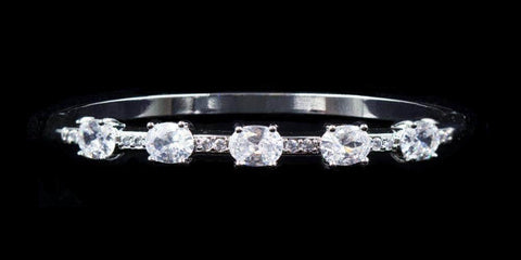 Bracelets #17189 - Skipping Stones CZ Cuff Bracelet