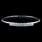 Bracelets #17191 -Double Row Baguette CZ Cuff Bracelet