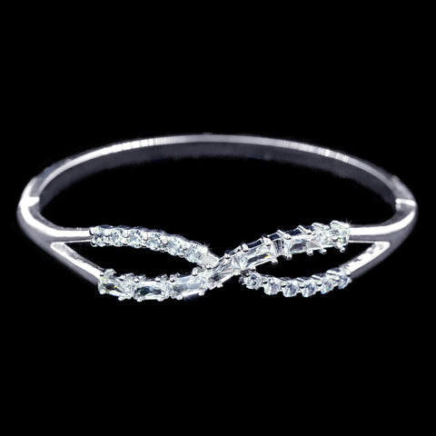 Bracelets #17192 -Infinity CZ Cuff Bracelet