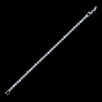 Bracelets #17274-CZ Tennis Bracelet - 7.25" 4mm Stones Silver
