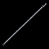 Bracelets #17274-CZ Tennis Bracelet - 7.25" 4mm Stones Silver