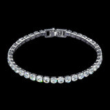 Bracelets #17274-CZ Tennis Bracelet - 7.25" 4mm Stones Silver