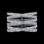 Bracelets #17295 - 3 Row Criss Cross Coil Bracelet